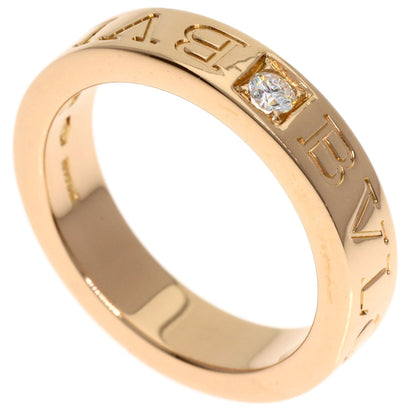 BVLGARI Double logo 1P Diamond Ring K18 Pink Gold Ladies [Used]