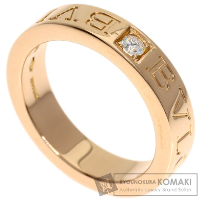 BVLGARI Double logo 1P Diamond Ring K18 Pink Gold Ladies [Used]