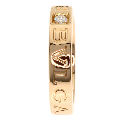 BVLGARI Double logo 1P Diamond Ring K18 Pink Gold Ladies [Used]