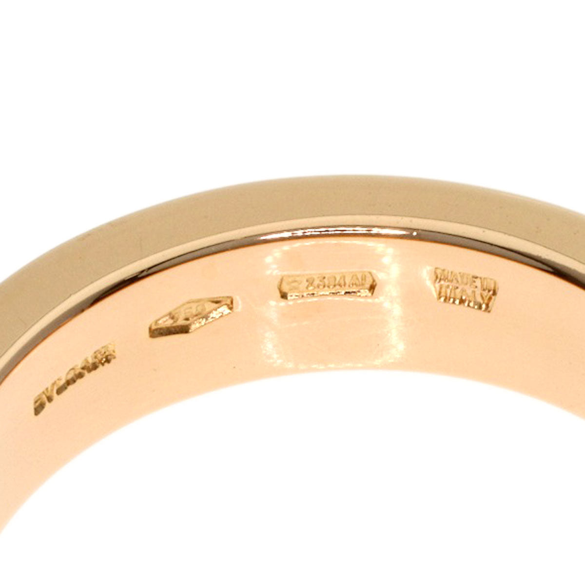 BVLGARI Double logo 1P Diamond Ring K18 Pink Gold Ladies [Used]