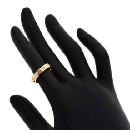 BVLGARI Double logo 1P Diamond Ring K18 Pink Gold Ladies [Used]
