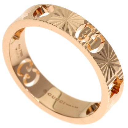 GUCCI Icon Heart & Star #9 Ring K18 Pink Gold Ladies [Used]