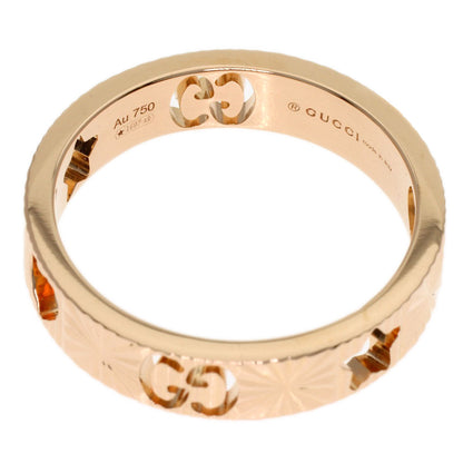 GUCCI Icon Heart & Star #9 Ring K18 Pink Gold Ladies [Used]