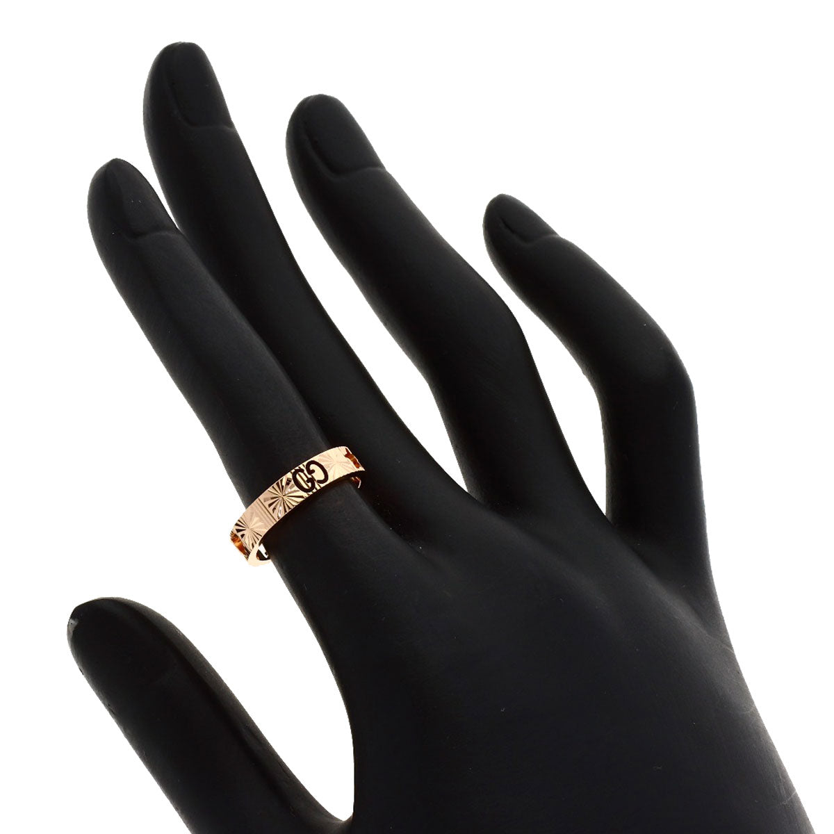 GUCCI Icon Heart & Star #9 Ring K18 Pink Gold Ladies [Used]