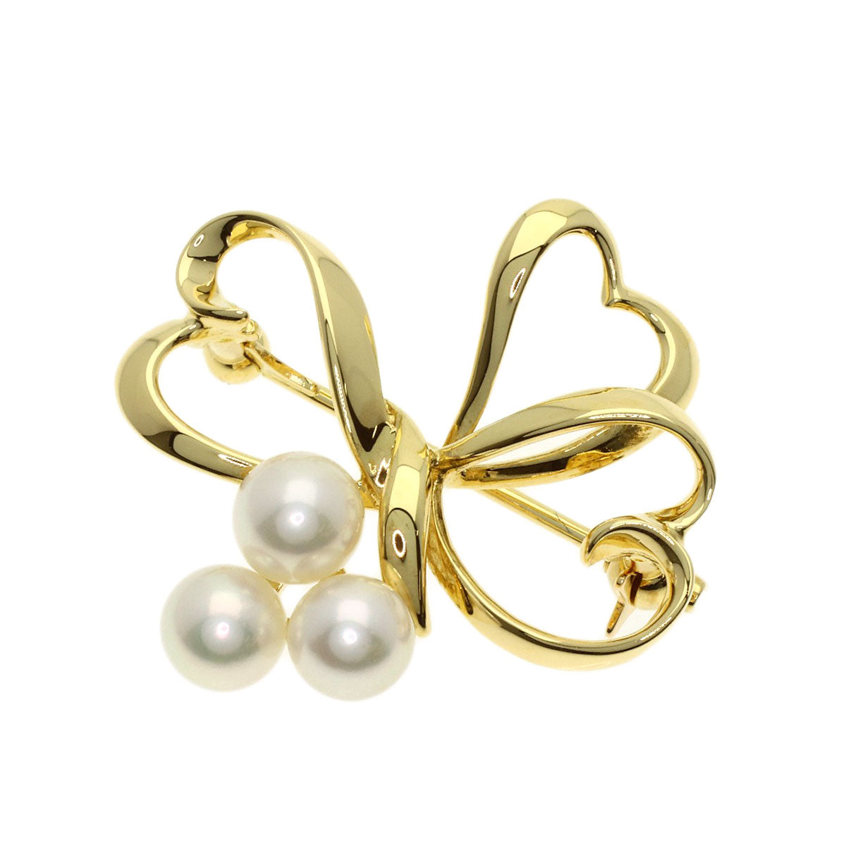 MIKIMOTO Pearl Pearl Brooch K18 Yellow Gold Ladies [Used]