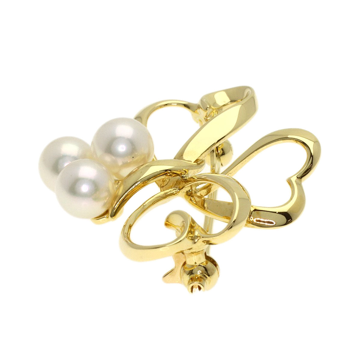 MIKIMOTO Pearl Pearl Brooch K18 Yellow Gold Ladies [Used]