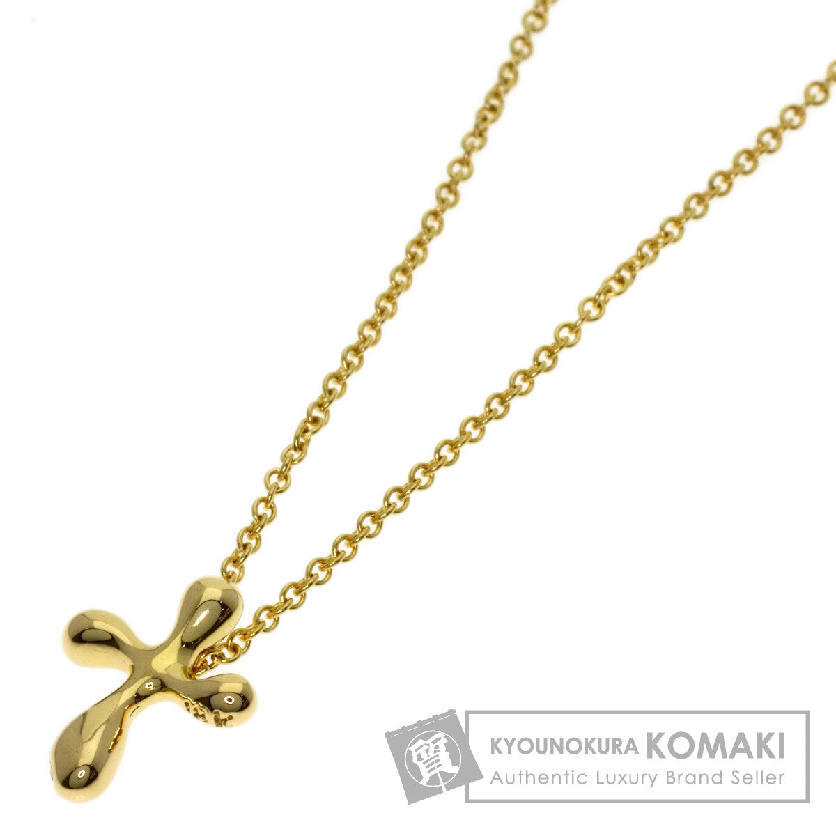 TIFFANY&Co. cross Necklace K18 Yellow Gold Ladies [Used]