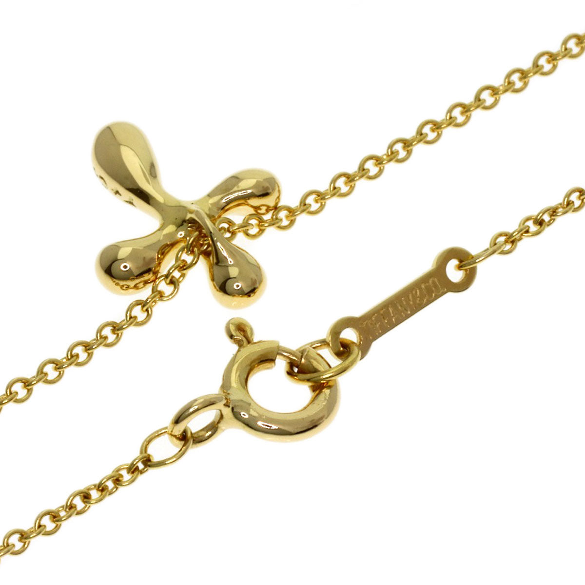 TIFFANY&Co. cross Necklace K18 Yellow Gold Ladies [Used]