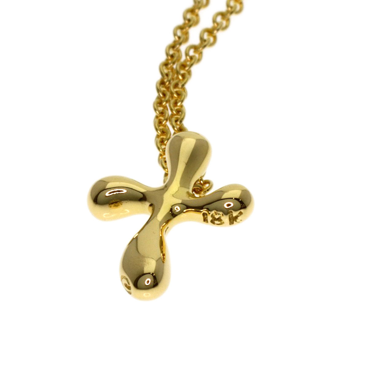 TIFFANY&Co. cross Necklace K18 Yellow Gold Ladies [Used]