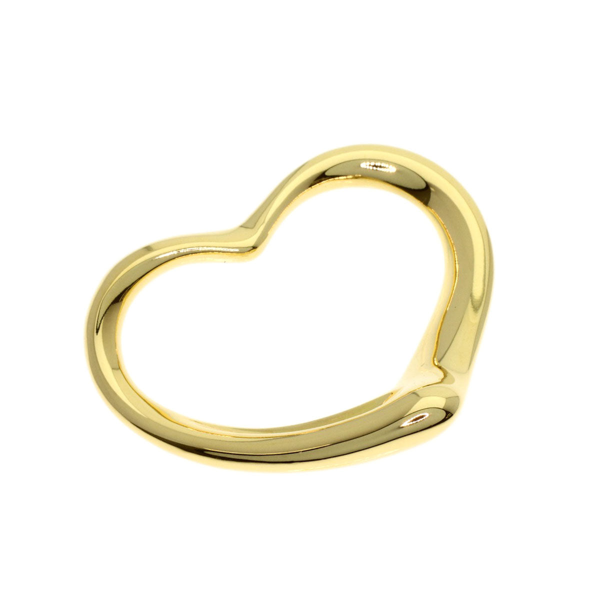 TIFFANY&Co. Open heart Pendant top K18 Yellow Gold Ladies [Used]