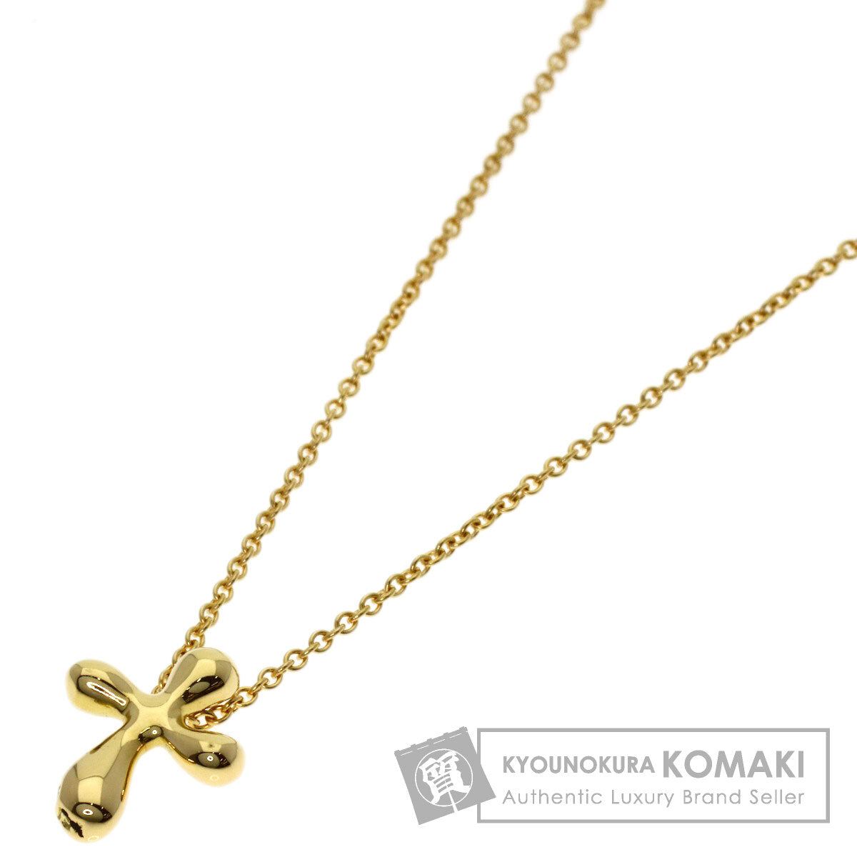TIFFANY&Co. cross Necklace K18 Yellow Gold Ladies [Used]