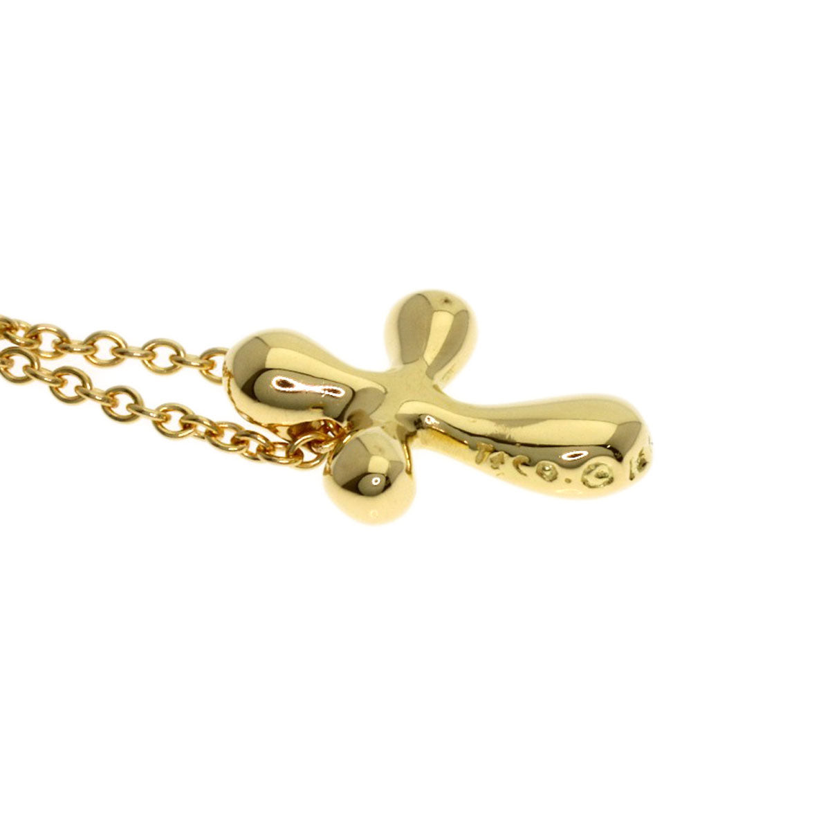 TIFFANY&Co. cross Necklace K18 Yellow Gold Ladies [Used]
