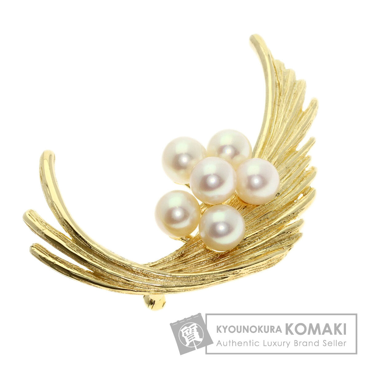 MIKIMOTO Pearl Pearl Brooch K14 Yellow Gold Ladies [Used]