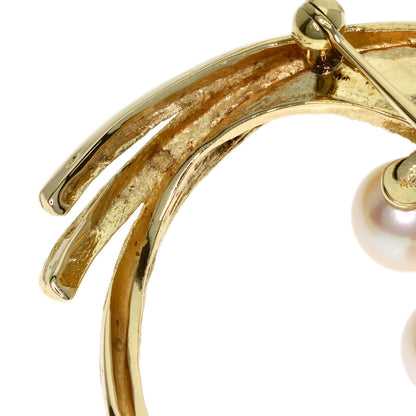 MIKIMOTO Pearl Pearl Brooch K14 Yellow Gold Ladies [Used]