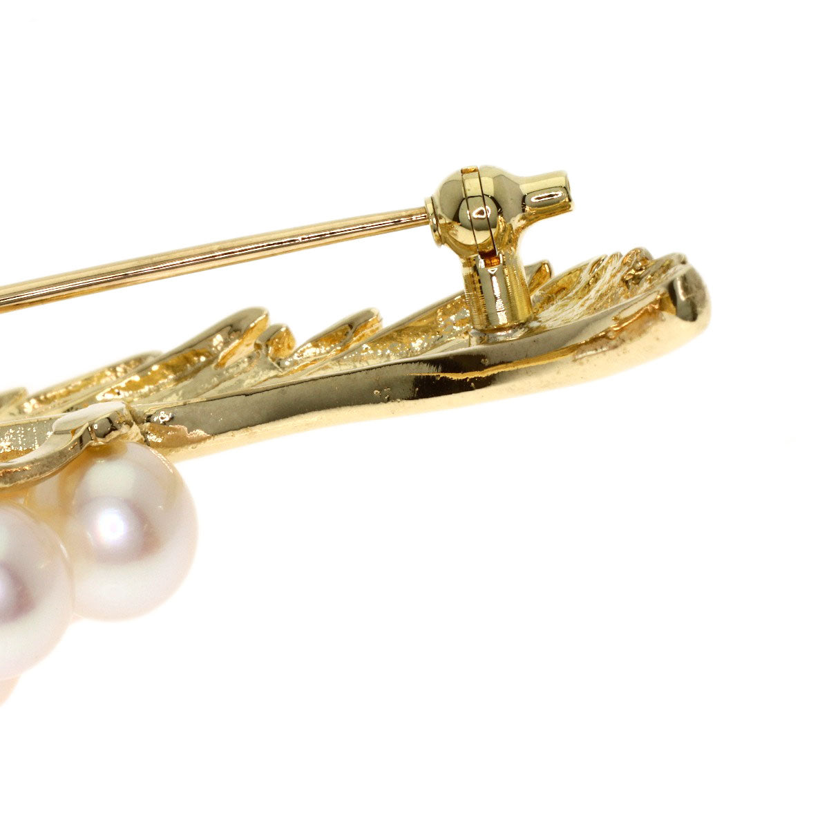 MIKIMOTO Pearl Pearl Brooch K14 Yellow Gold Ladies [Used]