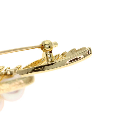 MIKIMOTO Pearl Pearl Brooch K14 Yellow Gold Ladies [Used]