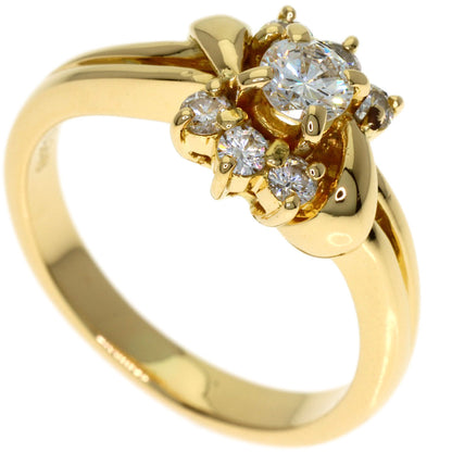 POLA Diamond Ring K18 Yellow Gold Ladies [Used]