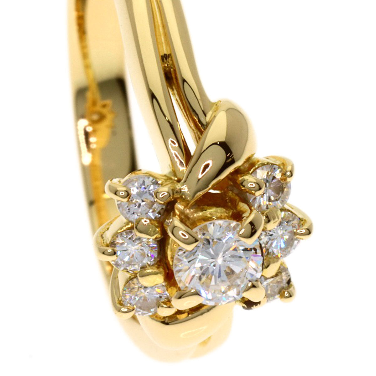 POLA Diamond Ring K18 Yellow Gold Ladies [Used]