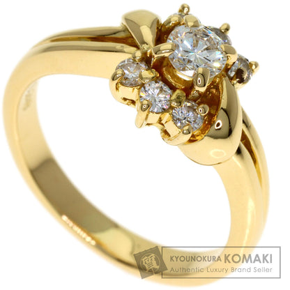POLA Diamond Ring K18 Yellow Gold Ladies [Used]
