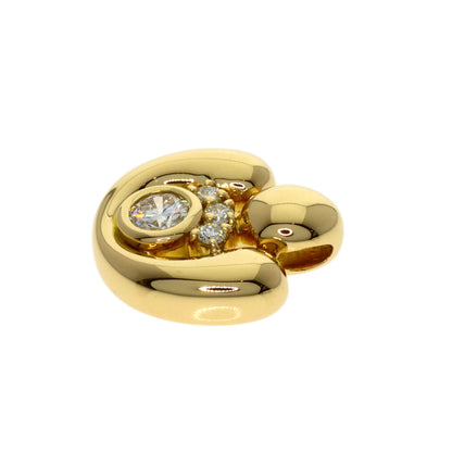 POLA Diamond Pendant top K18 Yellow Gold Ladies [Used]