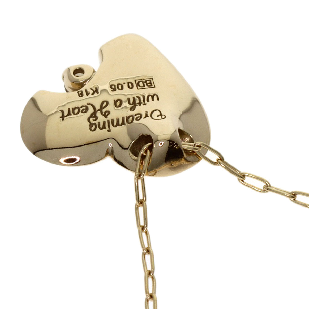 Kashikey Dreaming with a Heart Brown Diamond Necklace K18BG K18 White GoldLadies [Used]