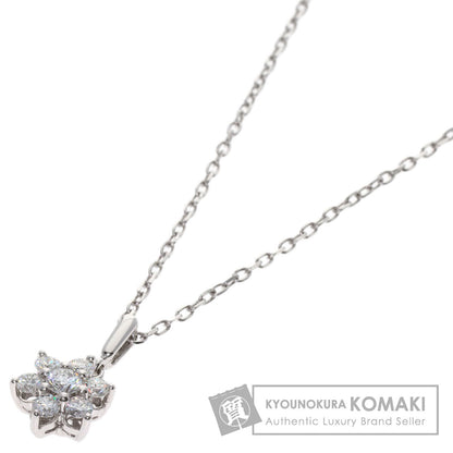 MIKIMOTO Diamond Necklace K18 White Gold Ladies [Used]
