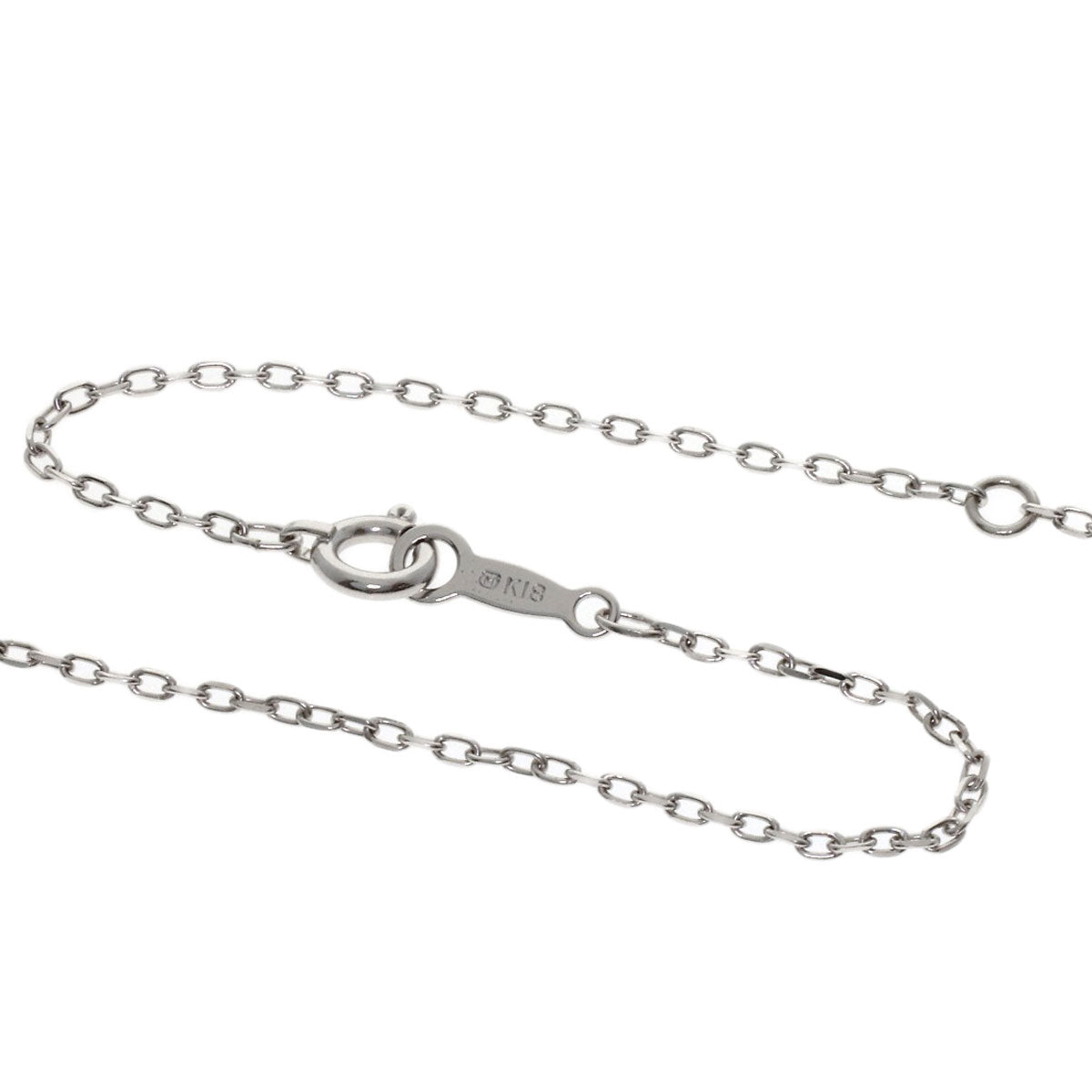 MIKIMOTO Diamond Necklace K18 White Gold Ladies [Used]