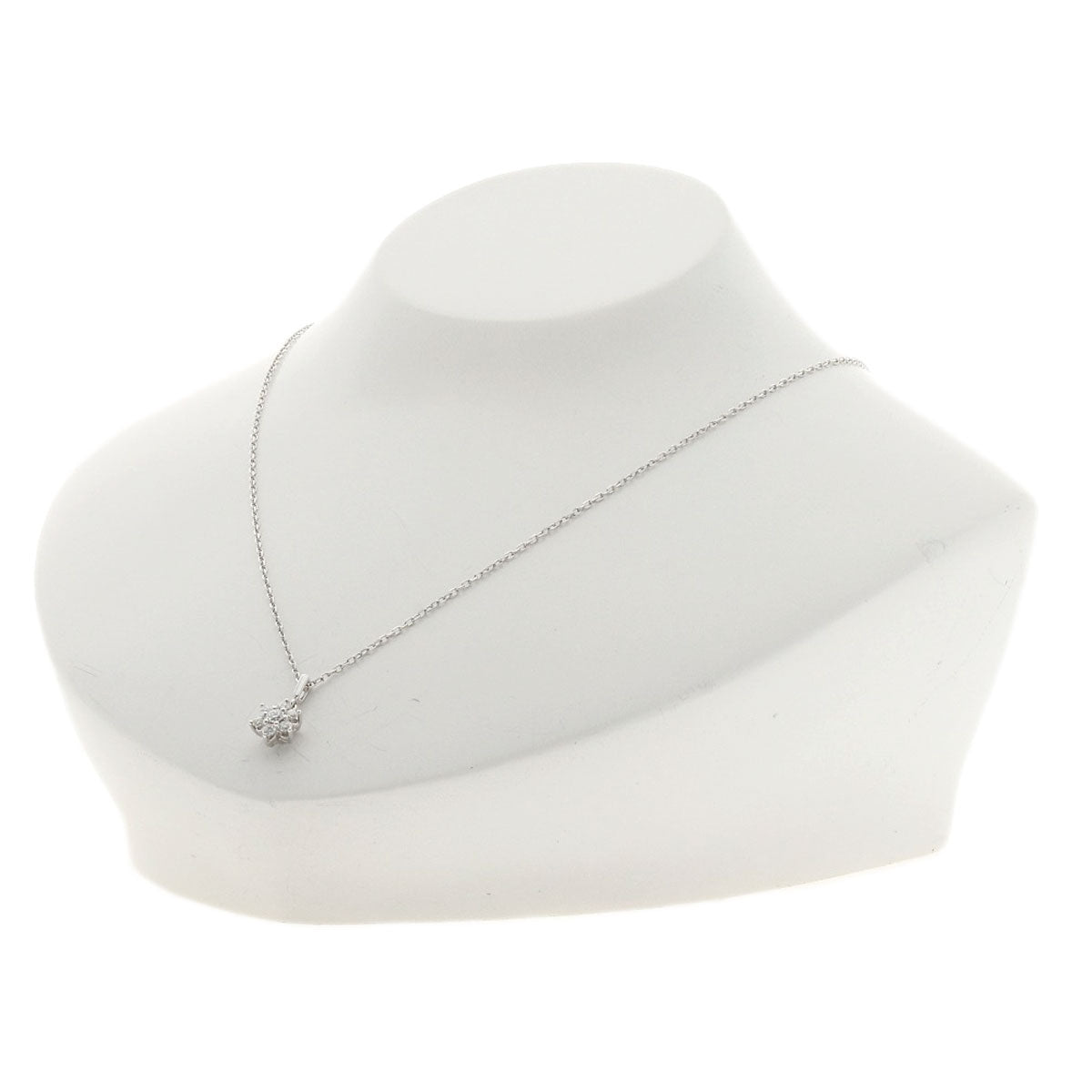 MIKIMOTO Diamond Necklace K18 White Gold Ladies [Used]