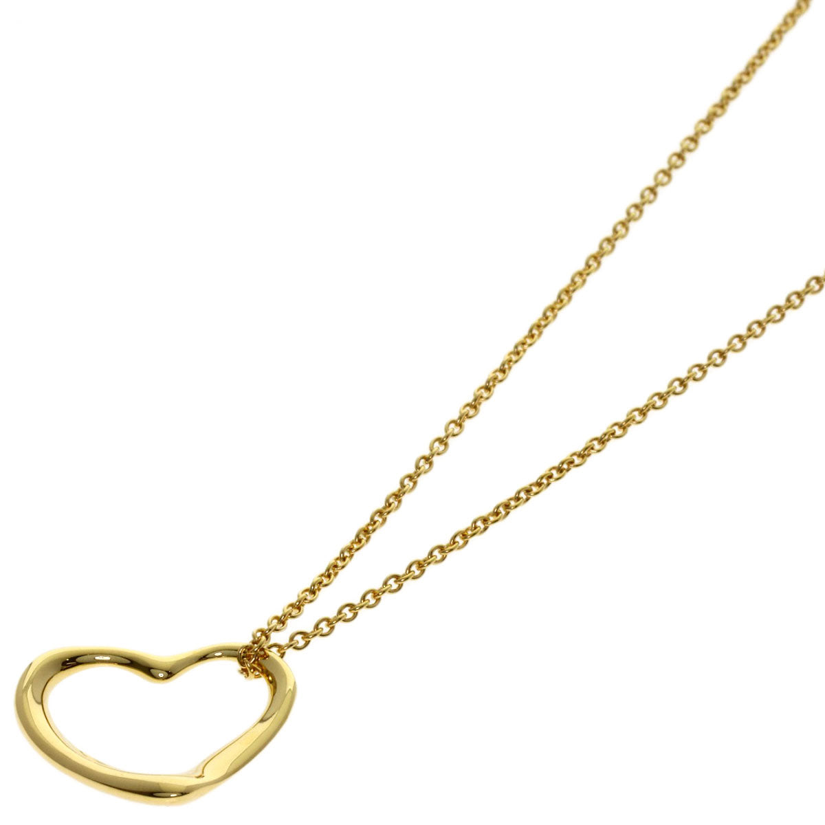 TIFFANY&Co. Open heart Necklace K18 Yellow Gold Ladies [Used]