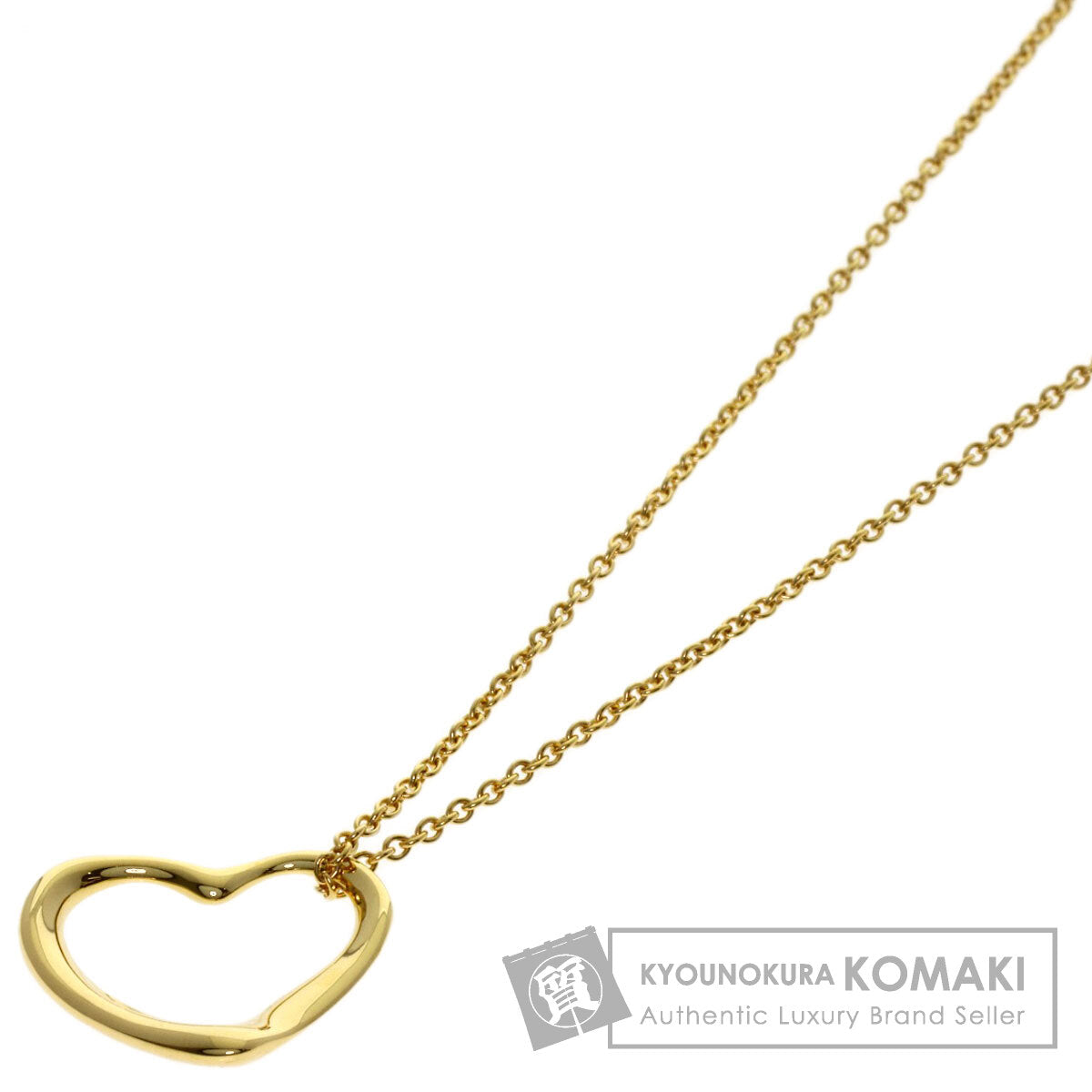 TIFFANY&Co. Open heart Necklace K18 Yellow Gold Ladies [Used]