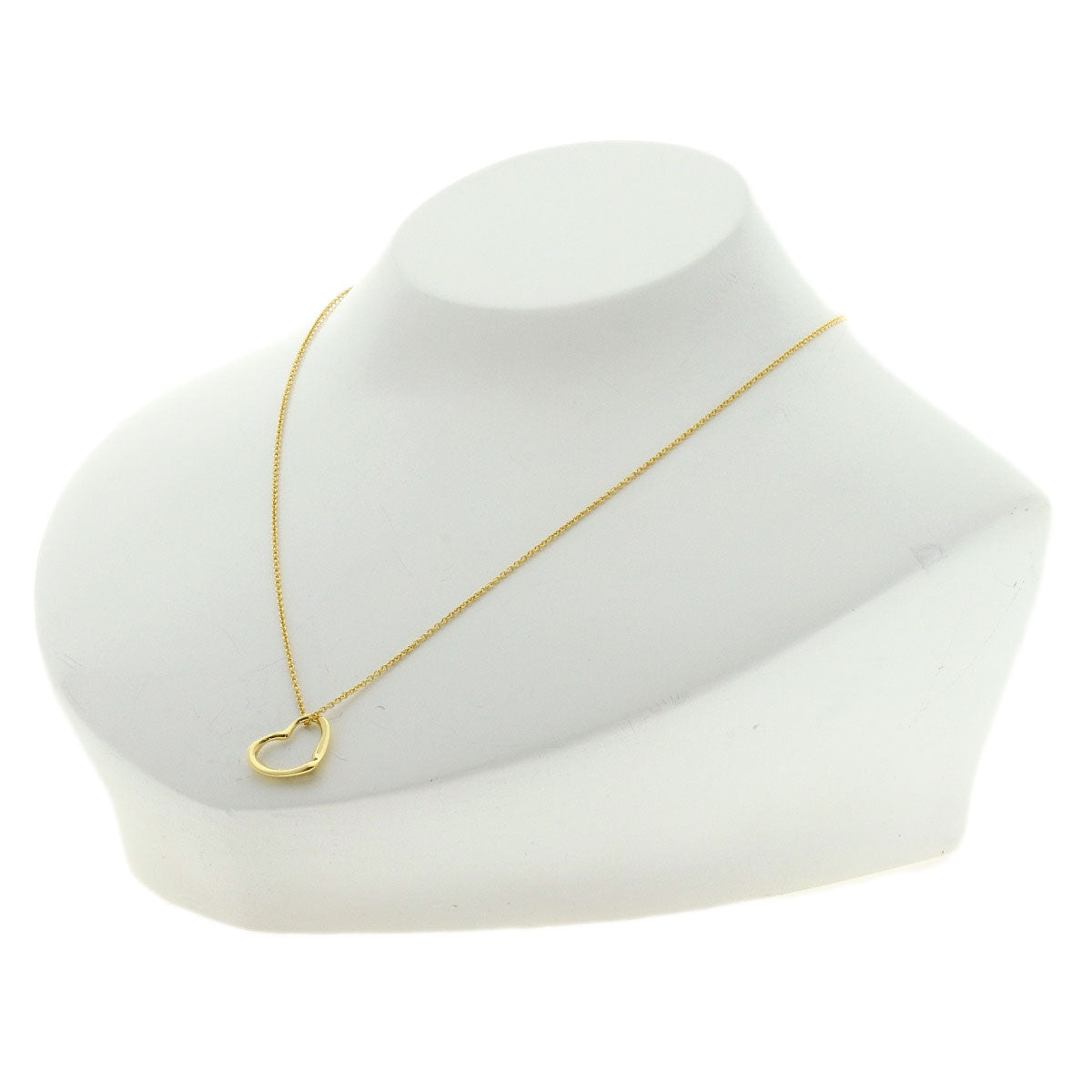 TIFFANY&Co. Open heart Necklace K18 Yellow Gold Ladies [Used]