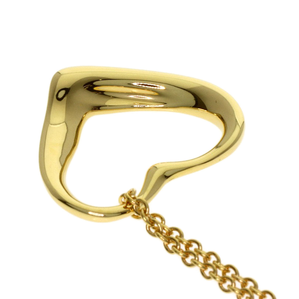 TIFFANY&Co. Open heart Necklace K18 Yellow Gold Ladies [Used]
