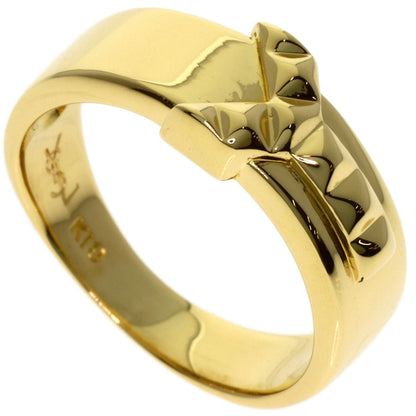 YVES SAINT LAURENT Y motif Ring K18 Yellow Gold Ladies [Used]