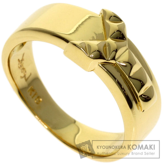 YVES SAINT LAURENT Y motif Ring K18 Yellow Gold Ladies [Used]