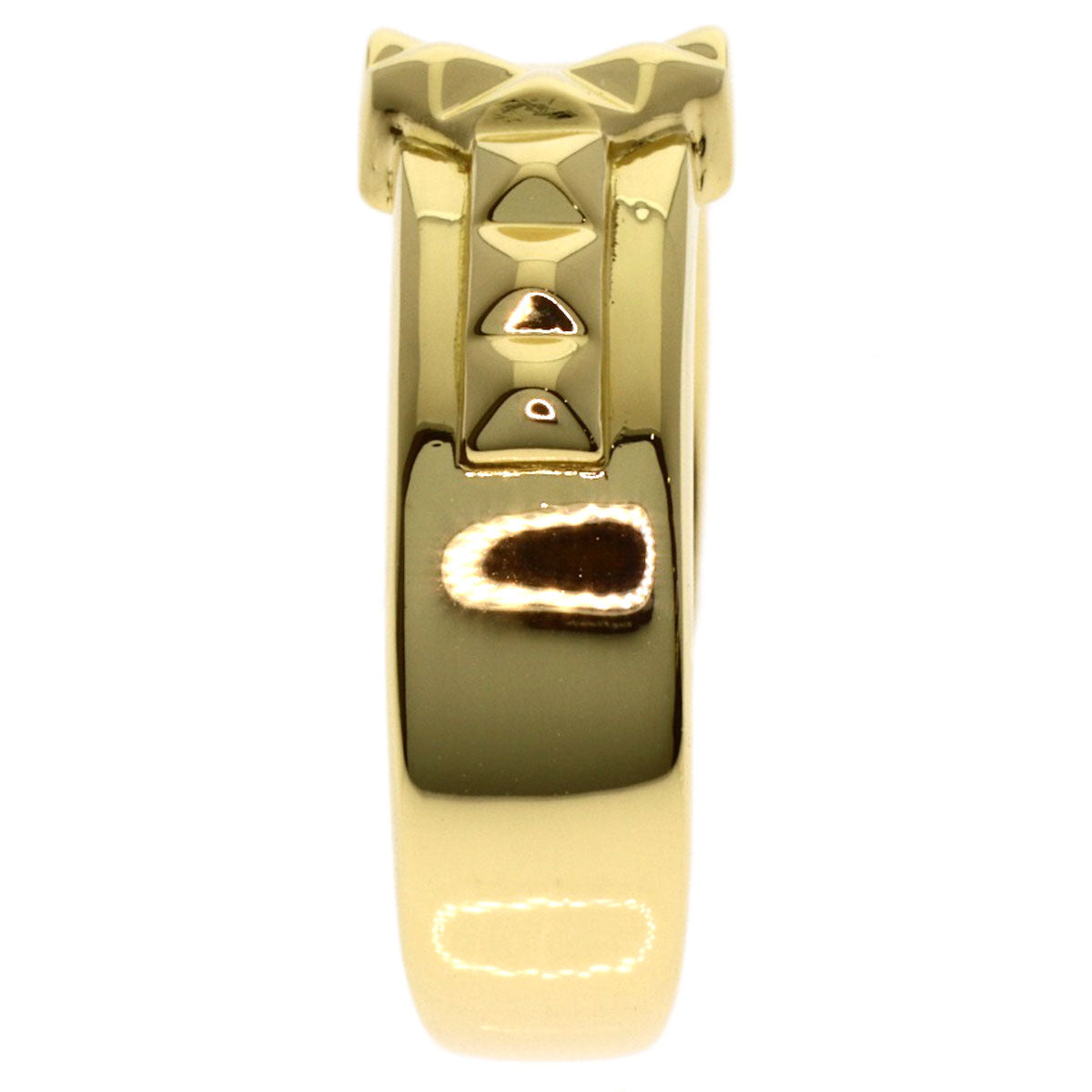 YVES SAINT LAURENT Y motif Ring K18 Yellow Gold Ladies [Used]