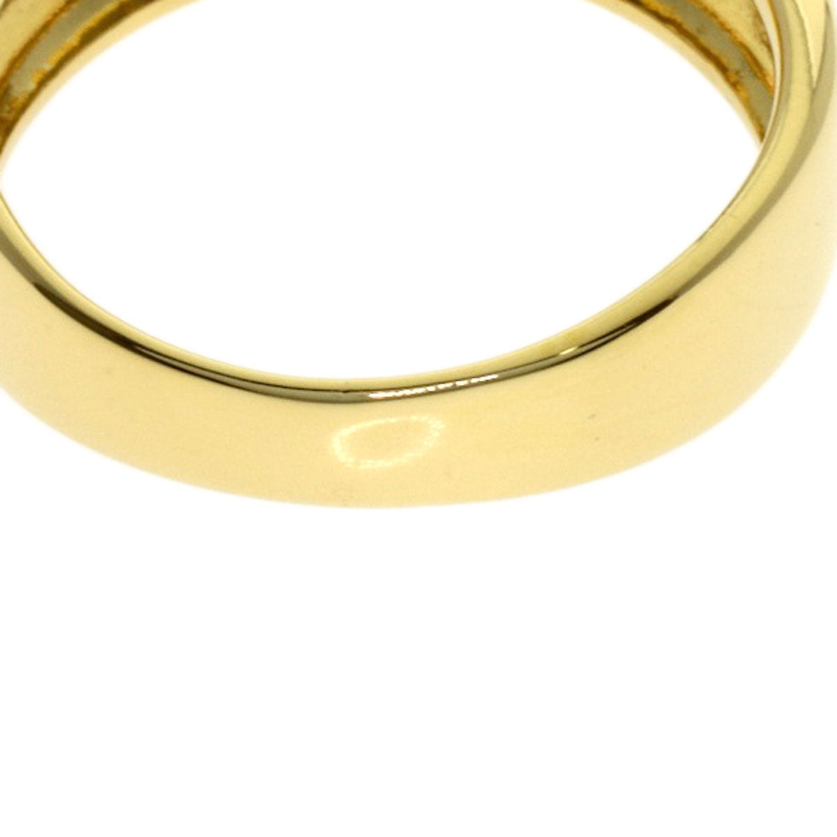 YVES SAINT LAURENT Y motif Ring K18 Yellow Gold Ladies [Used]