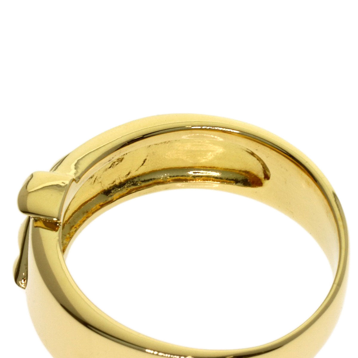 YVES SAINT LAURENT Y motif Ring K18 Yellow Gold Ladies [Used]