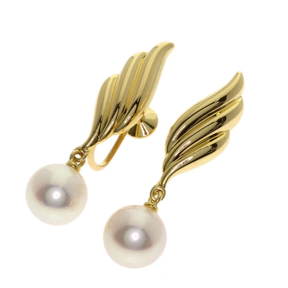MIKIMOTO Pearl Pearl Earring K18 Yellow Gold Ladies [Used]