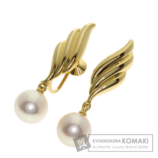 MIKIMOTO Pearl Pearl Earring K18 Yellow Gold Ladies [Used]