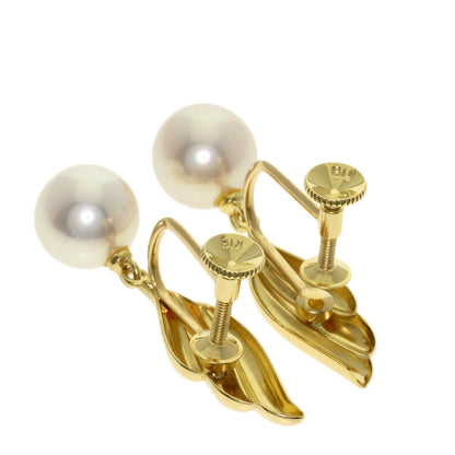 MIKIMOTO Pearl Pearl Earring K18 Yellow Gold Ladies [Used]