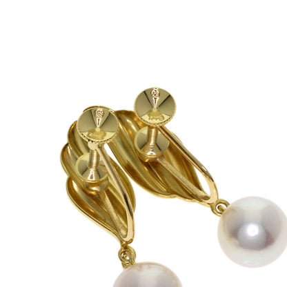 MIKIMOTO Pearl Pearl Earring K18 Yellow Gold Ladies [Used]