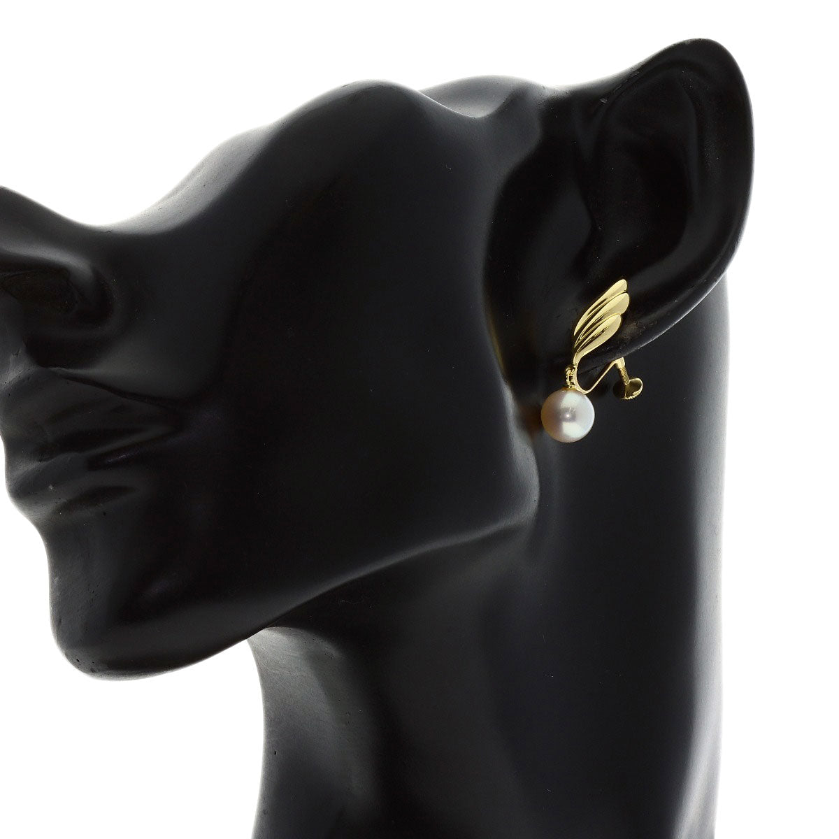 MIKIMOTO Pearl Pearl Earring K18 Yellow Gold Ladies [Used]