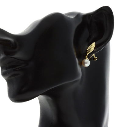MIKIMOTO Pearl Pearl Earring K18 Yellow Gold Ladies [Used]