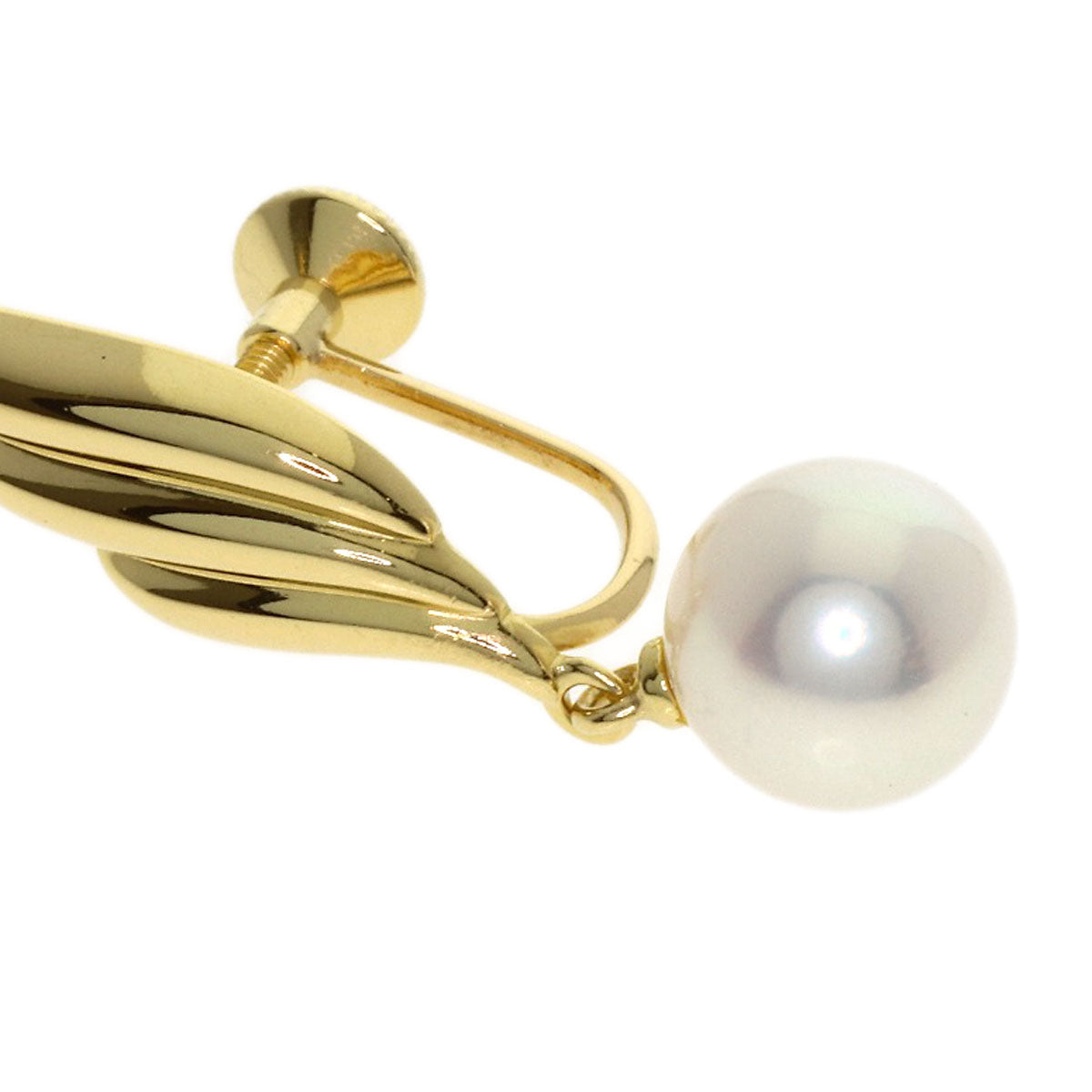 MIKIMOTO Pearl Pearl Earring K18 Yellow Gold Ladies [Used]