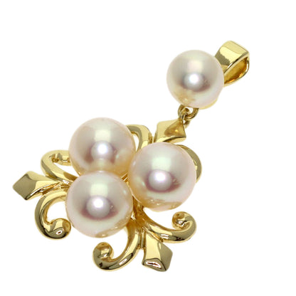 MIKIMOTO Pearl Pearl Pendant top K14 Yellow Gold Ladies [Used]