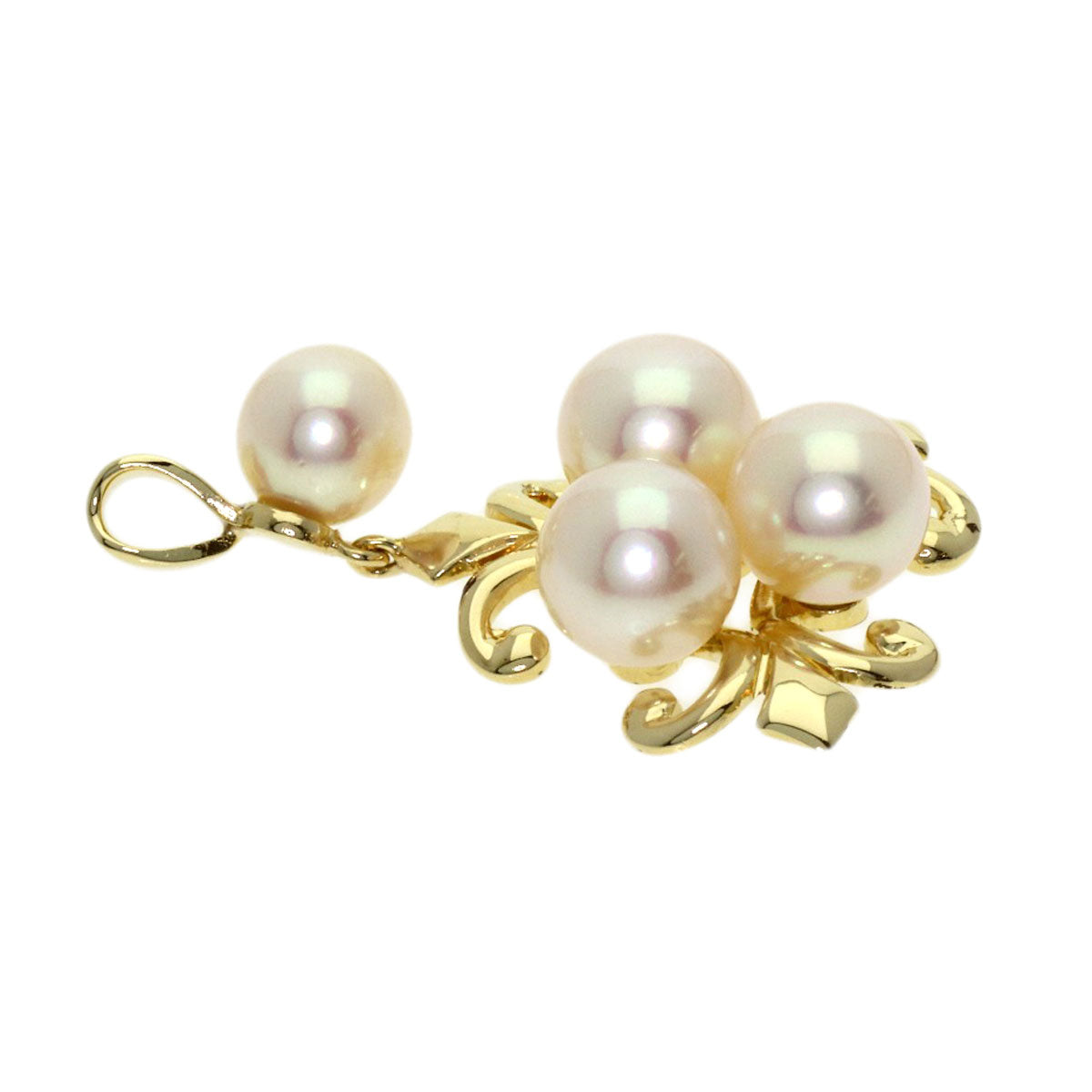 MIKIMOTO Pearl Pearl Pendant top K14 Yellow Gold Ladies [Used]