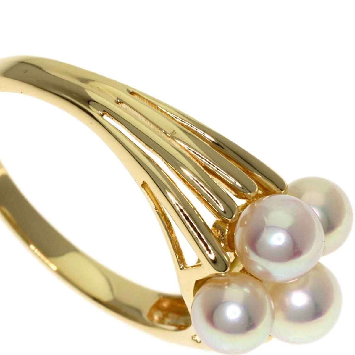 MIKIMOTO Pearl Pearl Ring K14 Yellow Gold Ladies [Used]