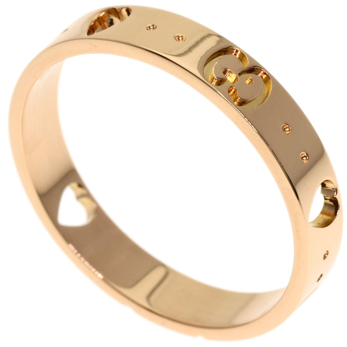 GUCCI Icon Amor #21 Ring K18 Pink Gold Ladies [Used]