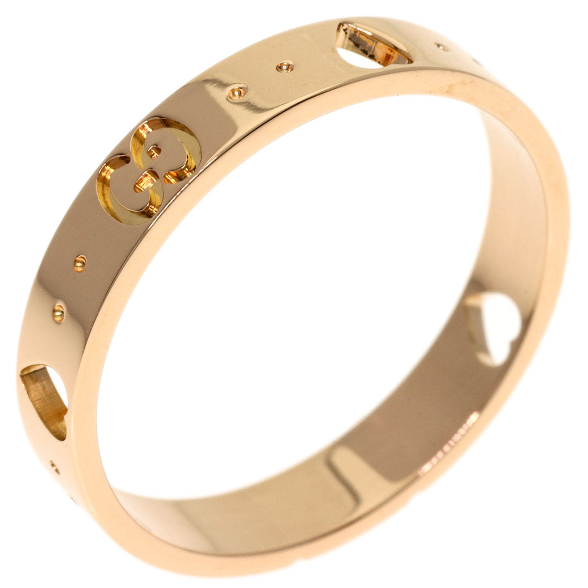 GUCCI Icon Amor #21 Ring K18 Pink Gold Ladies [Used]