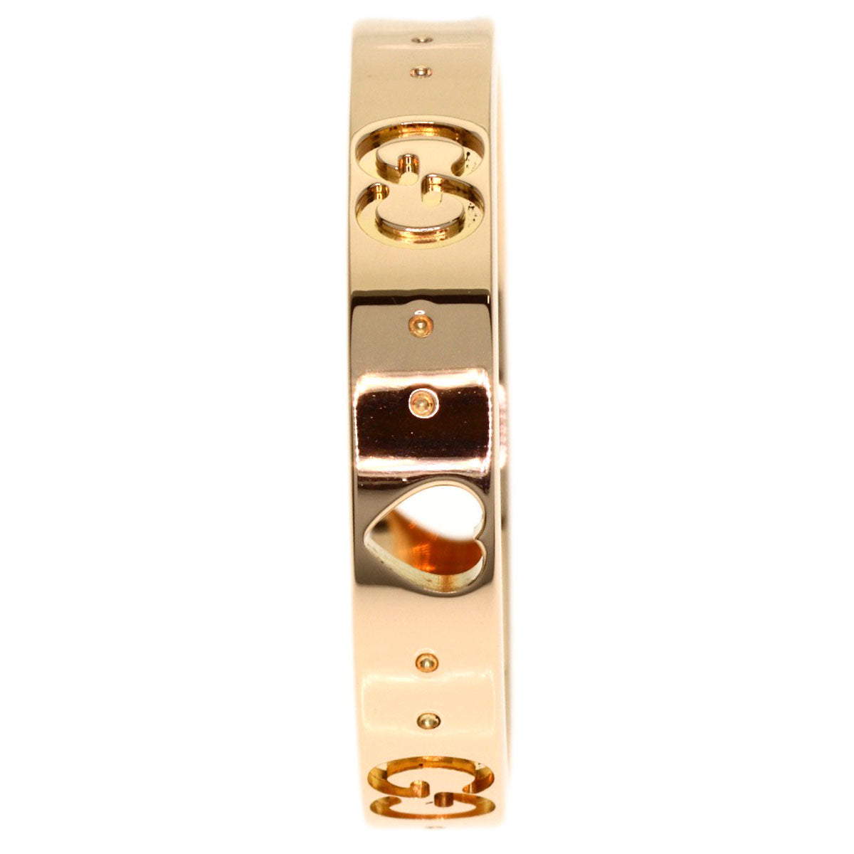 GUCCI Icon Amor #21 Ring K18 Pink Gold Ladies [Used]
